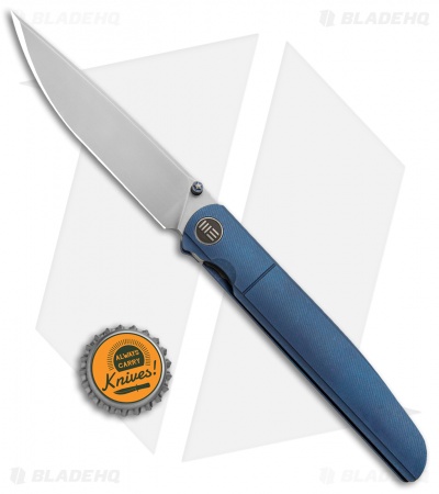 WE Knife Co. 618F Frame Lock Knife Blue Titanium (3.8" Satin)