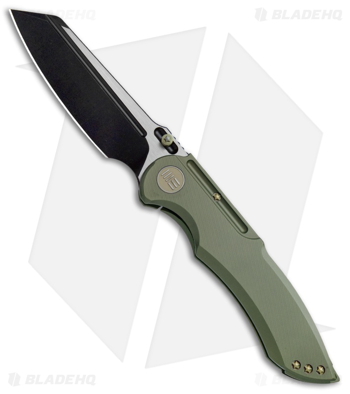 WE Knife Co. 620E Frame Lock Knife Green Titanium (4" Black)