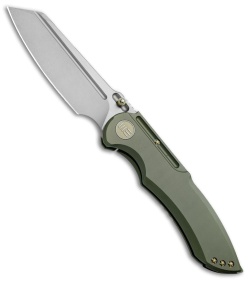 WE Knife Co. 620F Frame Lock Knife Green Titanium (4" Stonewash)