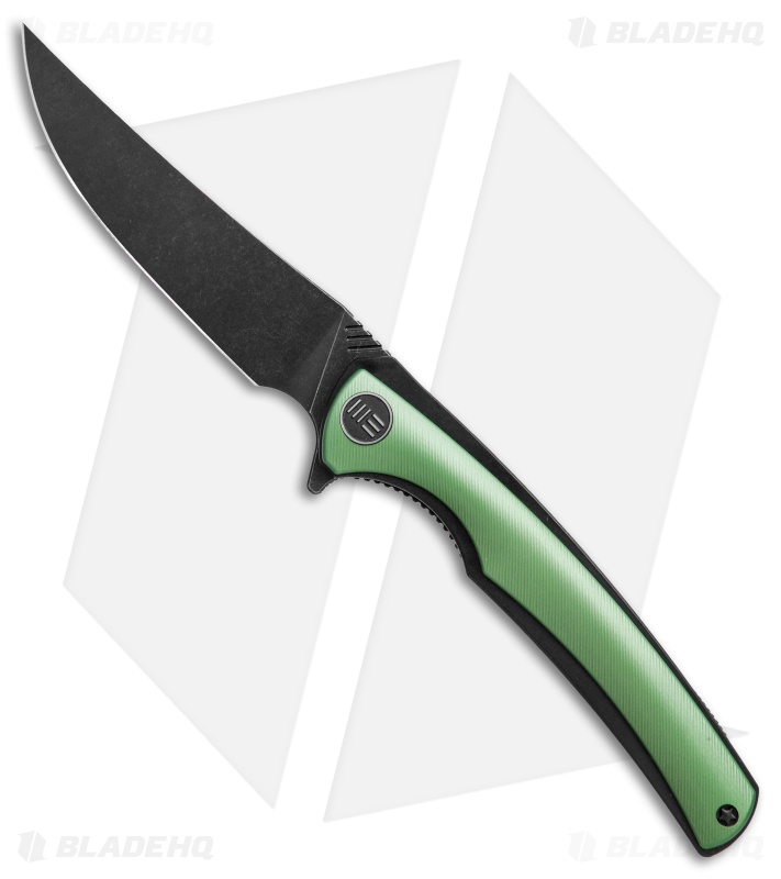 WE Knife Co. 704H Liner Lock Knife Green Ti (3.6" Black Stonewash)