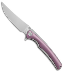 WE Knife Co. 704A Liner Lock Knife Purple Ti (3.6" Hand Rubbed)