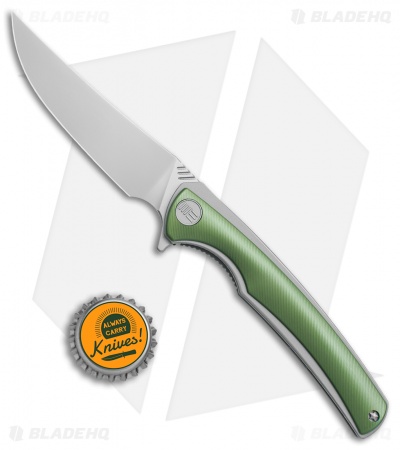 WE Knife Co. 704C Liner Lock Knife Green Ti (3.6" Hand Rubbed)