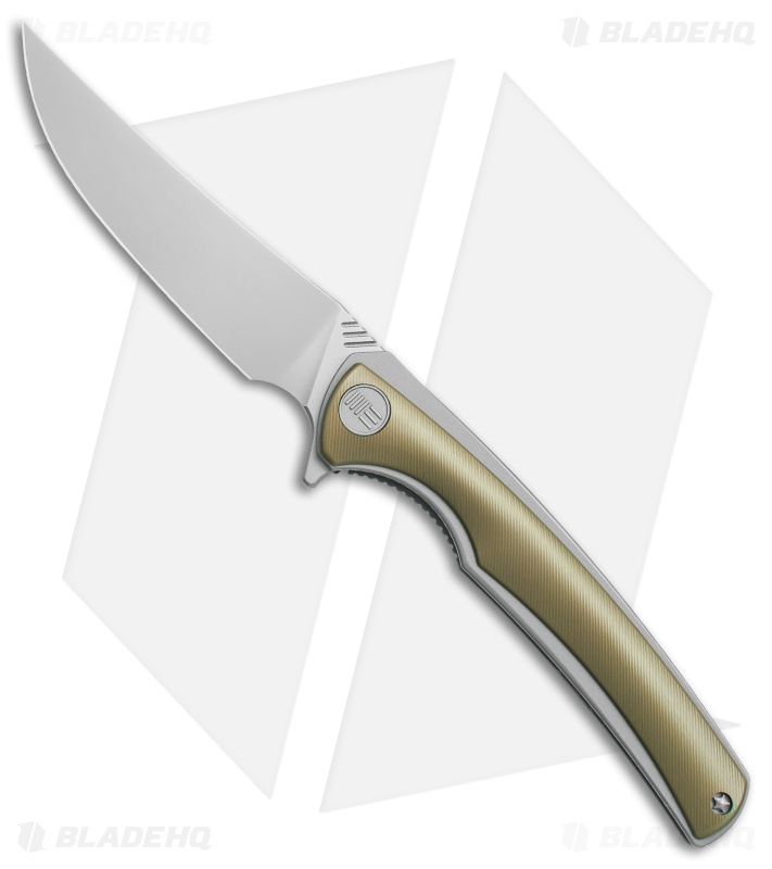 WE Knife Co. 704D Liner Lock Knife Gold Ti (3.6" Hand Rubbed)