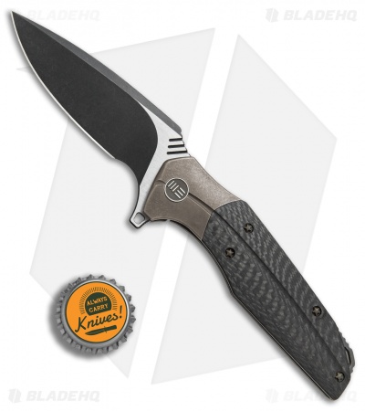 WE Knife Co. Nitida Frame Lock Knife Bronze Ti/CF (3.5" Black SW) 707C