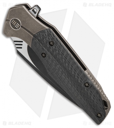 WE Knife Co. Nitida Frame Lock Knife Bronze Ti/CF (3.5" Black SW) 707C