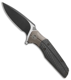 WE Knife Co. Nitida Frame Lock Knife Bronze Ti/CF (3.5" Black SW) 707C