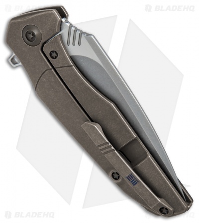 WE Knife Co. Nitida Frame Lock Knife Bronze Ti/CF (3.5" Stonewash) 707D