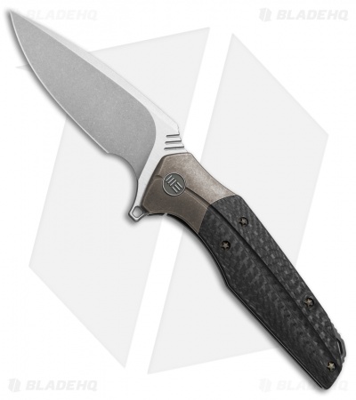 WE Knife Co. Nitida Frame Lock Knife Bronze Ti/CF (3.5" Stonewash) 707D