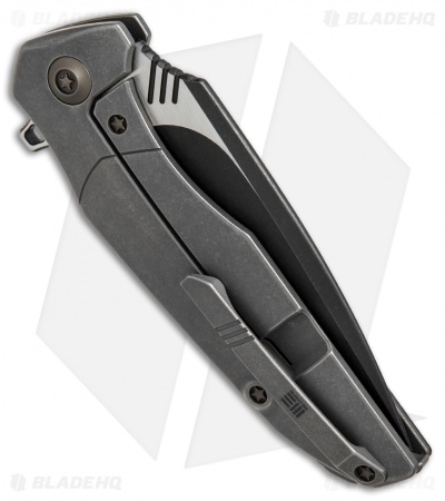 WE Knife Co. Nitida Frame Lock Knife Gray Ti/CF (3.5" Black SW) 707A