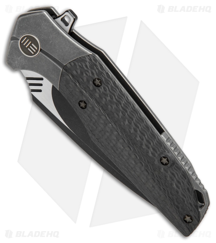 WE Knife Co. Nitida Frame Lock Knife Gray Ti/CF (3.5" Black SW) 707A