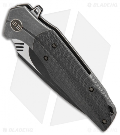 WE Knife Co. Nitida Frame Lock Knife Gray Ti/CF (3.5" Black SW) 707A