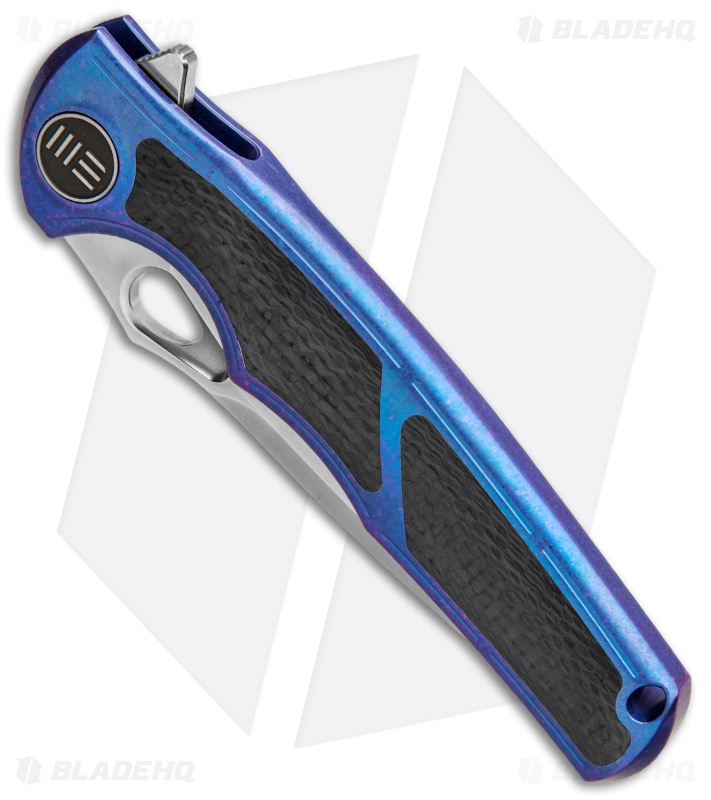 WE Knife Co. Tyche Integral Frame Lock Knife Blue Ti/CF (3.75" Hand Satin) 811A