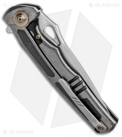 WE Knife Co. Tyche Integral Frame Lock Knife Gray Ti/CF (3.75" Hand Satin) 811B