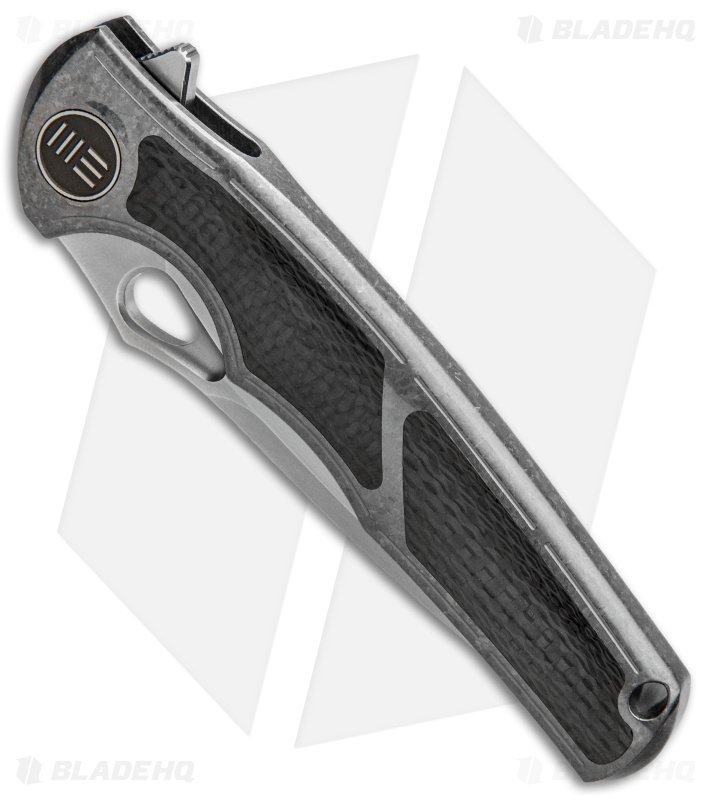 WE Knife Co. Tyche Integral Frame Lock Knife Gray Ti/CF (3.75" Hand Satin) 811B