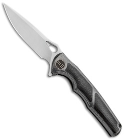 WE Knife Co. Tyche Integral Frame Lock Knife Gray Ti/CF (3.75" Hand Satin) 811B