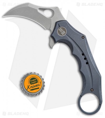 WE Knife Co. 708B Karambit Frame Lock Knife Blue Ti (3.6" Stonewash)