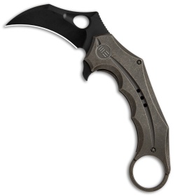 WE Knife Co. 708E Karambit Frame Lock Knife Bronze Ti (3.6" Black)