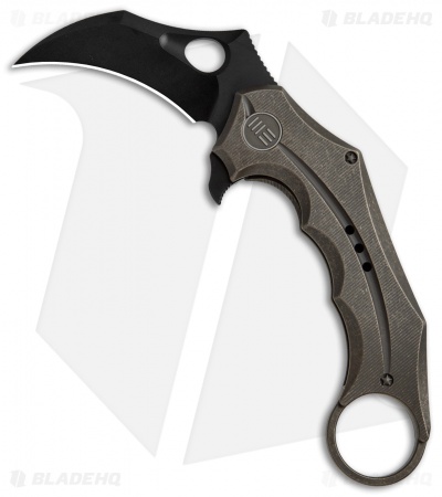 WE Knife Co. 708E Karambit Frame Lock Knife Bronze Ti (3.6" Black)