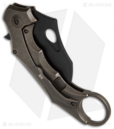 WE Knife Co. 708E Karambit Frame Lock Knife Bronze Ti (3.6" Black)