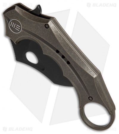 WE Knife Co. 708E Karambit Frame Lock Knife Bronze Ti (3.6" Black)