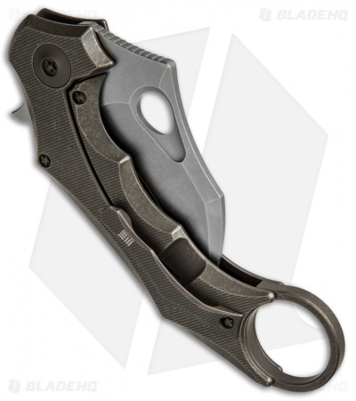 WE Knife Co. 708F Karambit Frame Lock Knife Bronze Ti (3.6" Stonewash)