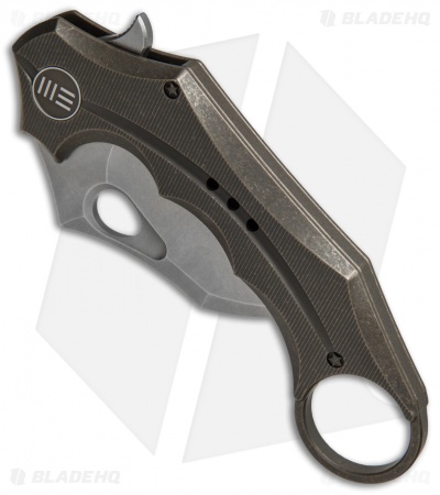 WE Knife Co. 708F Karambit Frame Lock Knife Bronze Ti (3.6" Stonewash)