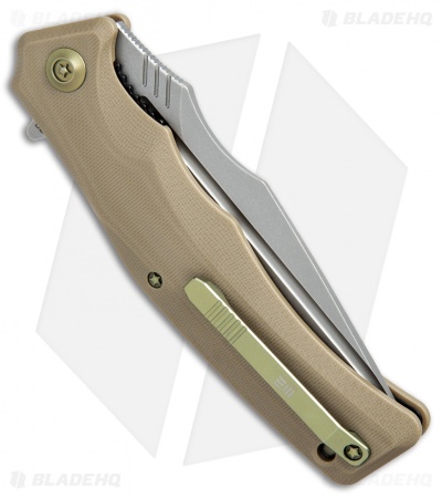 WE Knife Co. Thraex Liner Lock Knife Tan G-10 (3.9" Stonewash) 709D