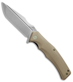 WE Knife Co. Thraex Liner Lock Knife Tan G-10 (3.9" Stonewash) 709D