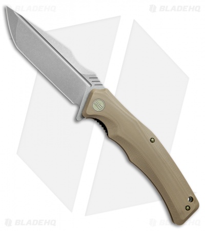 WE Knife Co. Thraex Liner Lock Knife Tan G-10 (3.9" Stonewash) 709D