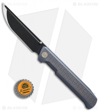 WE Knife Co. Straight Up Frame Lock Knife Blue (3.9" Black) 710C