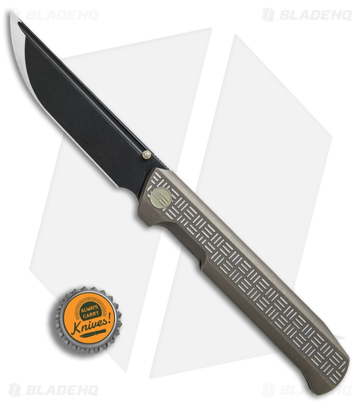 WE Knife Co. Straight Up Frame Lock Knife Bronze Ti (3.9" Black) 710G