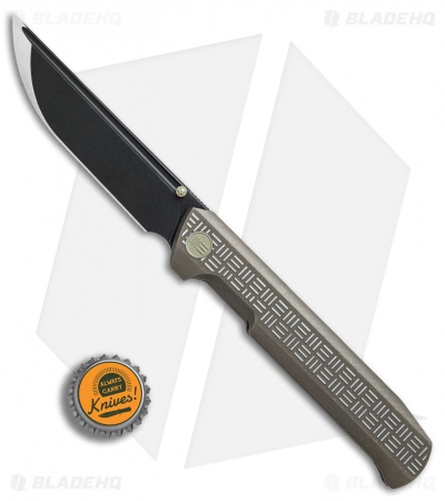 WE Knife Co. Straight Up Frame Lock Knife Bronze Ti (3.9" Black) 710G