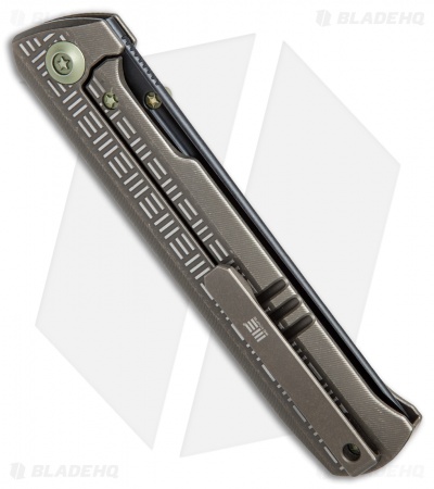 WE Knife Co. Straight Up Frame Lock Knife Bronze Ti (3.9" Black) 710G
