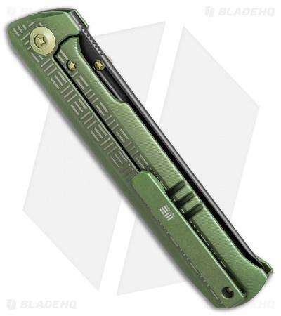 WE Knife Co. Straight Up Frame Lock Knife Green (3.9" Black) 710E