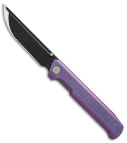 WE Knife Co. Straight Up Frame Lock Knife Purple (3.9" Black) 710A