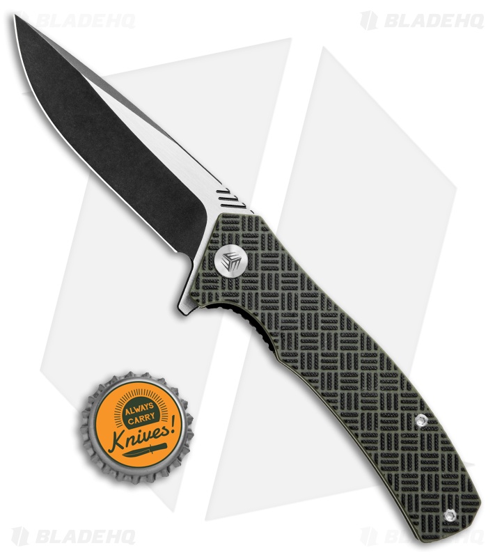 WE Knife Co. Blitz Liner Lock Knife Green G-10 (3.4" Black SW) 711B