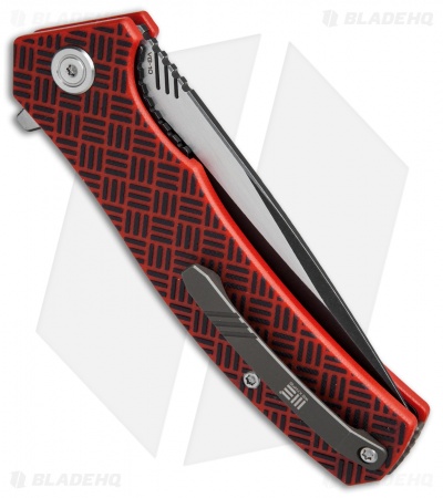 WE Knife Co. Blitz Liner Lock Knife Red G-10 (3.4" Black SW) 711C