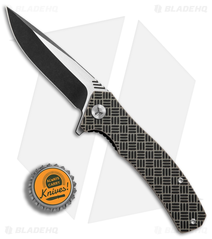 WE Knife Co. Blitz Liner Lock Knife Tan G-10 (3.4" Black SW) 711D