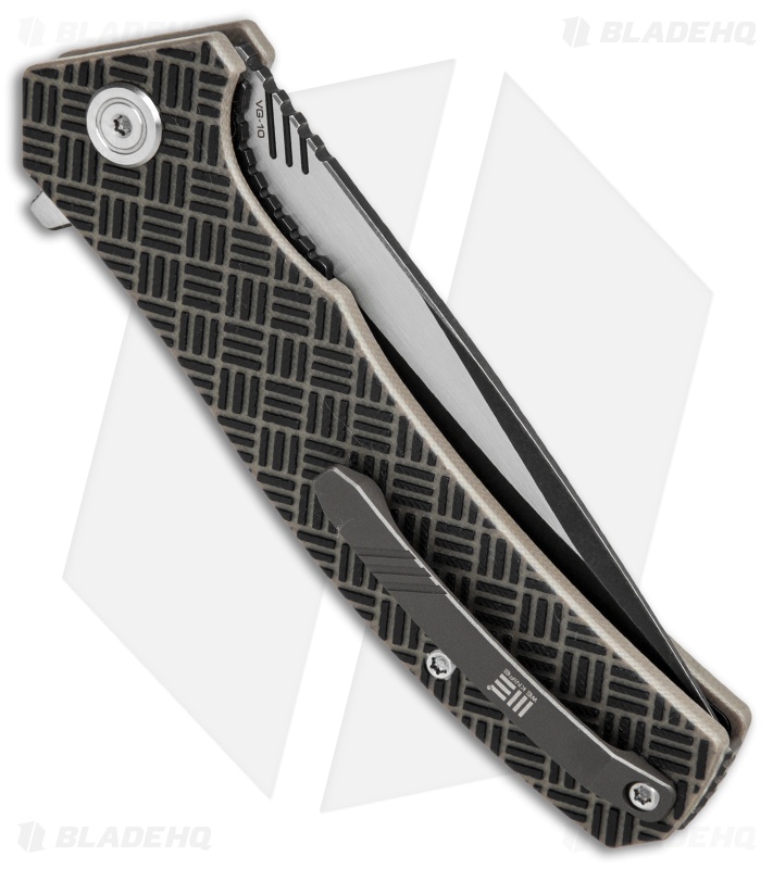 WE Knife Co. Blitz Liner Lock Knife Tan G-10 (3.4" Black SW) 711D