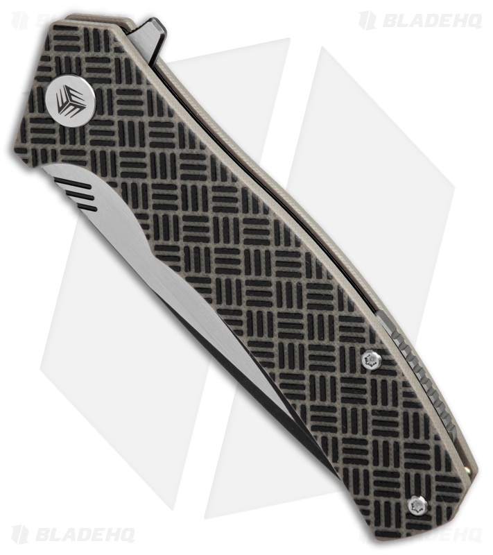 WE Knife Co. Blitz Liner Lock Knife Tan G-10 (3.4" Black SW) 711D