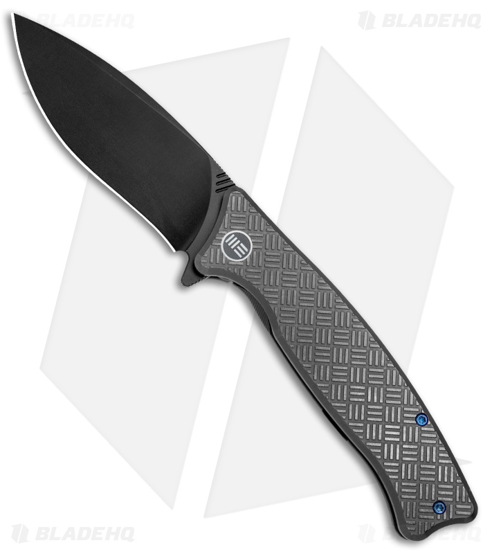 WE Knife Co. Balaenoptera Frame Lock Knife Gray Ti (3.5" Black) 712C