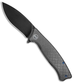 WE Knife Co. Balaenoptera Frame Lock Knife Gray Ti (3.5" Black) 712C