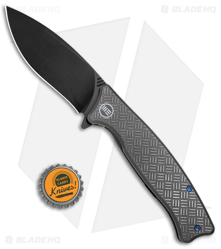 WE Knife Co. Balaenoptera Frame Lock Knife Gray Ti (3.5" Black) 712C