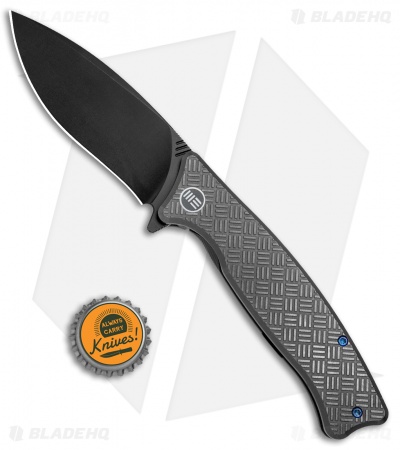 WE Knife Co. Balaenoptera Frame Lock Knife Gray Ti (3.5" Black) 712C