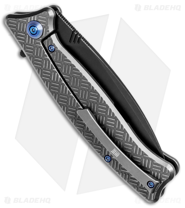 WE Knife Co. Balaenoptera Frame Lock Knife Gray Ti (3.5" Black) 712C