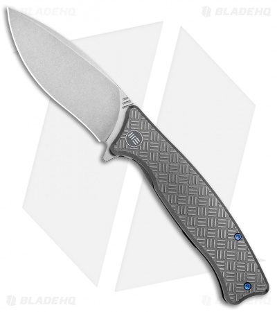 WE Knife Co. Balaenoptera Frame Lock Knife Gray Ti (3.5" Stonewash) 712D