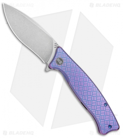 WE Knife Co. Balaenoptera Frame Lock Knife Purple Ti (3.5" Stonewash) 712B