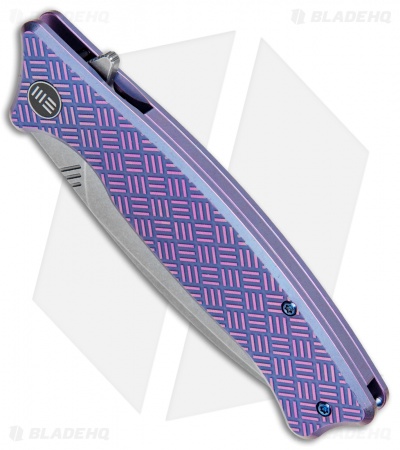 WE Knife Co. Balaenoptera Frame Lock Knife Purple Ti (3.5" Stonewash) 712B