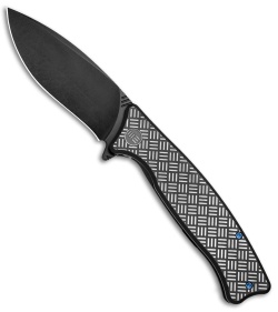 WE Knife Co. Balaenoptera Frame Lock Knife Black/Gray Ti (3.5" Black) 712E