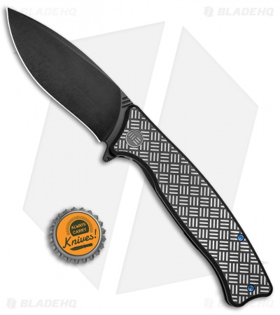 WE Knife Co. Balaenoptera Frame Lock Knife Black/Gray Ti (3.5" Black) 712E